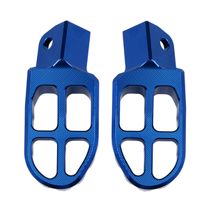 Blue Anodized Aluminium Foot Pegs with Knurled <b>Studs</b> for Motorcycle Use - Product Image 2