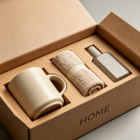Boîte d'expédition personnalisée en kraft avec insert découpé pour coffret cadeau d'articles ménagers