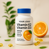 Complément alimentaire certifié GMP International Health Winner Vitamine K2 + D3 en capsules 100mcg K2 125mcg D3 Améliore la densité osseuse et le système immunitaire