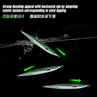 Jigging pro Metal Lent Jigging Leurre 60g 80g 100g Lumineux 3D Design Saltwater Jig Leurre De Pêche Pour Maquereau Pesca Leurre De Pêche