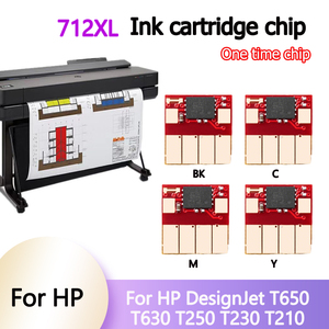 Cartouche d'encre <span class=keywords><strong>HP</strong></span> 712 712XL avec puce HP712, puce jetable pour <span class=keywords><strong>HP</strong></span> <span class=keywords><strong>DesignJet</strong></span> T650 <span class=keywords><strong>T630</strong></span> T250 T230 T210, compatible, puce à usage unique - Product Image 1
