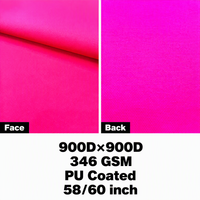 Tissu Oxford 900D 100% polyester imperméable, coupe-vent, résistant aux déchirures, 346 GSM, poids moyen, film PU de transfert sur papier de support