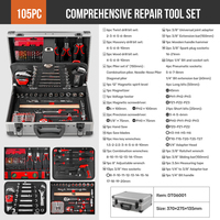 Kit d'outils de mécanique automobile professionnel pour le bricolage et le garage. Douilles, clés, pinces à outils dans un coffre à outils en métal. OEM ODM prêt