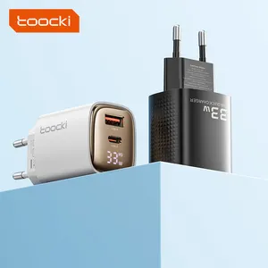 Toocki carapple Apple Pd 33W şarj Apple şarj tip-c hızlı şarj Cargador Tipo C I Led ekran ile telefon şarj cihazları