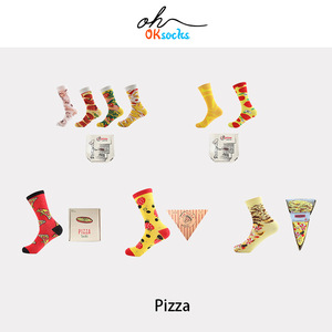 Fabricants de KTS-912-3 personnalisés pour hommes et femmes Personnalité Burger Frites Porc Fun Spot <span class=keywords><strong>Chaussettes</strong></span> en coton dans la boîte <span class=keywords><strong>Chaussettes</strong></span> cadeaux - Product Image 5