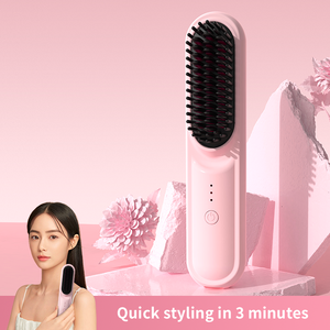 Ioni negativi stile <span class=keywords><strong>Mobile</strong></span> Mini Wireless portatile Anti-scottatura riscaldamento elettrico piastra per capelli <span class=keywords><strong>pettine</strong></span> - Product Image 2