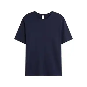 Échantillons gratuits de tissu de haute qualité t-shirts vierges en gros col rond logo personnalisé impression de coton t-shirts unisexes