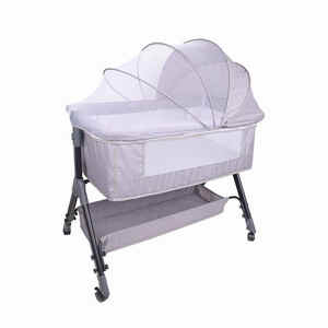 Lit bébé <span class=keywords><strong>pliable</strong></span> <span class=keywords><strong>à</strong></span> prix avantageux 2025 avec ensemble de literie en tissu de lin 300D et cadre en métal certifié EN716 - Product Image 2