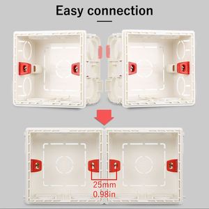 <span class=keywords><strong>86</strong></span> Typ Kabel klemme Wand schalter Gehäuse kasten Elektrische PVC-Vierkant-Unterputz-Anschluss dose - Product Image 4