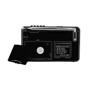 D-328 XHDATA Radio Cầm Tay Màu Đen AM FM SW 12 Băng Tần Với Máy Nghe Nhạc DSP/MP3 Và Khe Cắm Thẻ TF Máy Thu Radio FM Mini USB