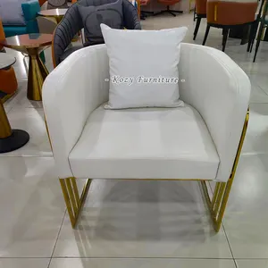法兰绒高品质沙发椅软垫椅不锈钢腿在尼日利亚/埃及流行