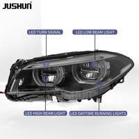Projecteur LED JUSHUN pour BMW Série 5 F10 F18 2011-2017, signal dynamique LED jaune et blanc DRL, accessoires de voiture