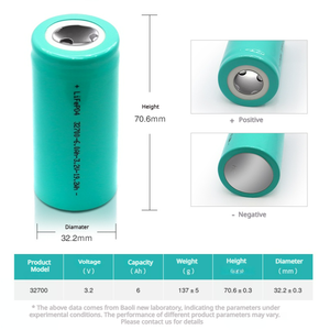 Baterías de Iones de Litio Blivex 5800 mAh 6000 mAh 5.8 Ah 6 Ah Ifr <span class=keywords><strong>Icr</strong></span> 3.2 V 32700 Lifepo4 - Product Image 3