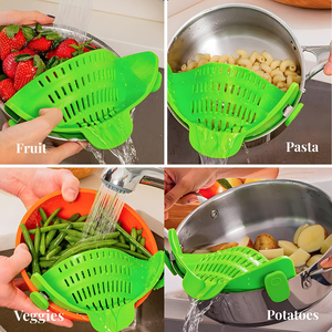 Passoire à clipser en silicone résistante à la chaleur pour riz et aliments, compatible avec toutes les casseroles et bols - Product Image 5