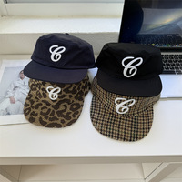 Casquette de baseball rétro à visière plate, motif léopard, style décontracté, unisexe, 100% coton