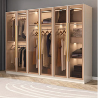 WISH Armoire Moderne de Luxe en Bois avec Portes en Mélaminé, Pliable, pour Chambre, Salle à Manger, Salon, Meuble de Rangement Polyvalent