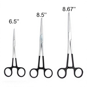 คีมหนีบหลอดเลือด Hemostat Mosquito Forceps แบบโค้งและแบบตรง ฟันเหล็กกล้าไร้สนิม คีมผ่าตัดขนาดเล็กแบบใช้มือ คุณภาพสูง ใช้ซ้ำได้ - Product Image 1