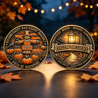 Pièces commémoratives personnalisées en métal pour événements, réunions de clubs sportifs, souvenirs d'Halloween, avec logo en relief 3D, pièces de défi, vente en gros