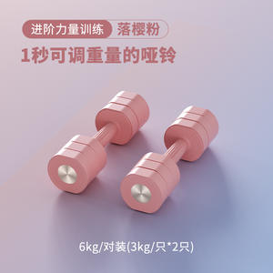 Haltères réglables 3 kg (paire) à changement rapide, équipement de fitness à domicile unisexe en ABS RQDB01 - Product Image 5