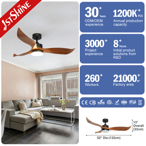 Ventilador de Techo Inteligente 1stshine con Control por Voz Mediante Aplicación Wifi, Aspas de ABS Inteligentes, Control Remoto OEM/ODM, <span class=keywords><strong>Ahorro</strong></span> de Energí<span class=keywords><strong>a</strong></span>, con Luz LED - Product Image 3