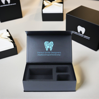 Crown Win boîte-cadeau magnétique personnalisée emballage de stockage d'aimant laminé avec boîte à quatre aimants en EVA noir découpé à l'emporte-pièce avec fermeture
