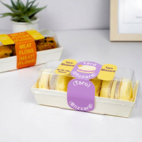 Boîte cadeau élégante et fiable en PET à fond transparent pour emballage de gâteaux, macarons et contenants de friandises pour animaux de compagnie