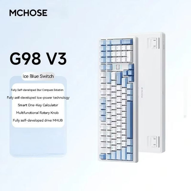 MCHOSE G98 V2/V3 Mechanical Keyboard Full Aluminum Frame Hot Swappable RGB Wired Gaming Keyboard for Office Esports