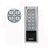 Lecteur Wiegand métallique étanche pour extérieur, clavier de contrôle d'accès, lecteur de cartes RFID, prend en charge les cartes de proximité EM 125KHz et MF 13.56MHz