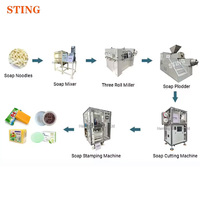 STING ST-SL300 Ligne de production de savon en barre entièrement automatique pour hôtels et blanchisseries, avec une longue durée de vie, prix d'usine