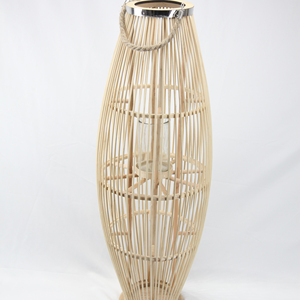 Lámpara de viento trenzada de bambú Vintage para decoración de exteriores, <span class=keywords><strong>candelabro</strong></span> de suelo a techo, ornamento, linterna de jardín de gran tamaño - Product Image 2