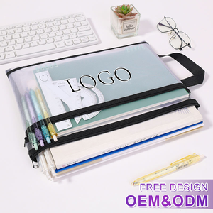 Toptan Naylon File Taşınabilir El Çantası Öğretmen Çantası Fermuarlı Kalemlik Tuvalet Malzemeleri Kozmetik Plastik Evrak Düzenleyici - Product Image 2