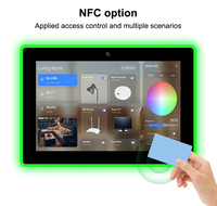 Tablette tactile Android YC-LE101T 10 pouces IPS encastrable avec éclairage LED RGB sur quatre côtés, commande vocale 5G pour maison intelligente, voiture, garage