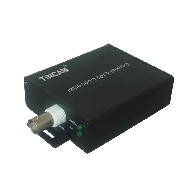 TiNCAM 300/600/900/1200m Analog To Ip Camera Converter Bnc To Lan Converter Ip To Analog Converter Power Over Ethernet Coaxial