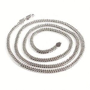 สร้อยคอเงินแท้ 5 มม. ลาย Cuban Link สีทอง  แบบไมอามี่ เงินสเตอร์ลิง 925 สร้อยคอผู้ชาย สไตล์ฮิปฮอป สำหรับสร้อยคอเงินผู้ชาย เครื่องประดับคุณภาพ - Product Image 1