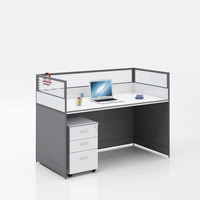 Bureau de direction avec cloison manuelle, ensemble mobilier bureau et chaise pour bureau financier