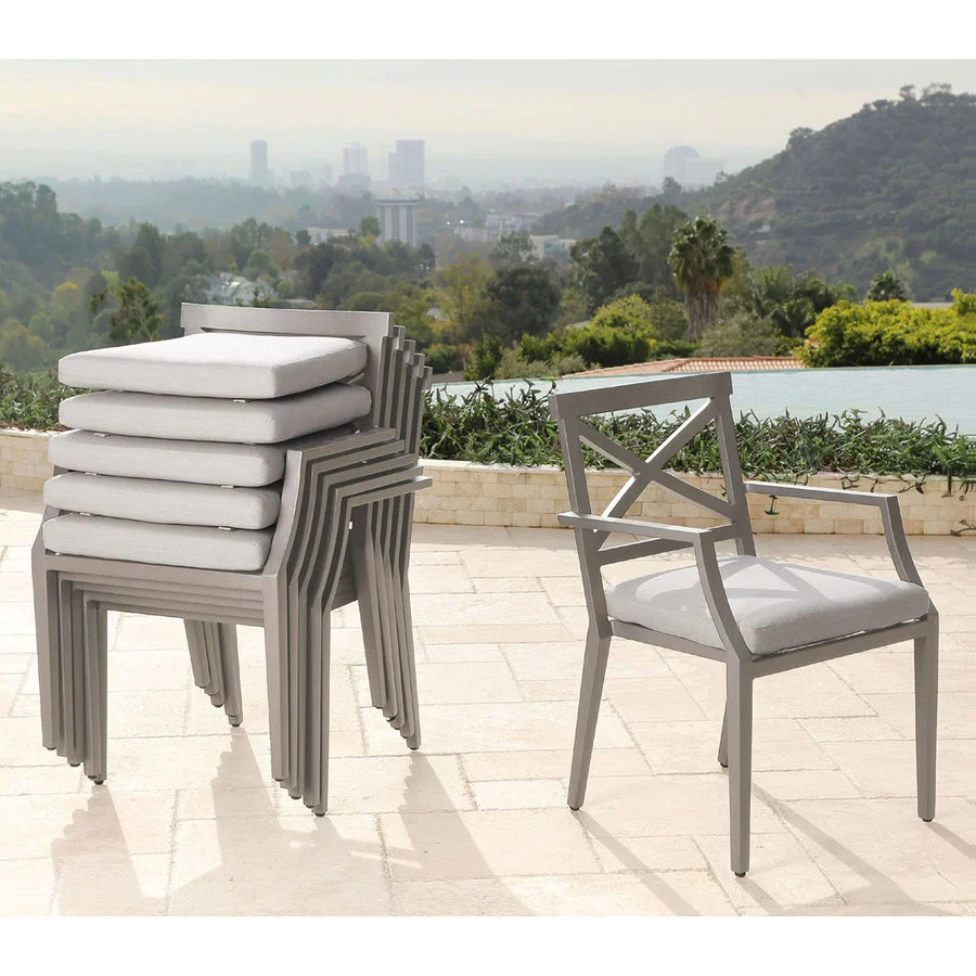Garden sets table and chair outdoor furniture aluminum 7-piece dining set