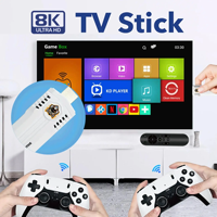 2024 M8 K8 Pro Console de jeu 4K Android TV Stick Classic 40000 jeux 64GB HD rétro Consoles de jeux vidéo pour PS Gaming K8PRO