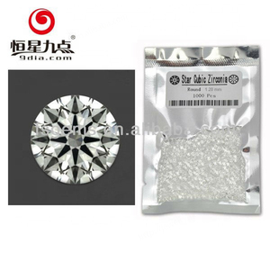 Precio barato Diamante sintético Envasado al vacío 1,2mm Zirconia cúbica blanca de corte brillante redondo de alta calidad - Product Image 3