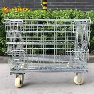 Chất lượng tốt có thể khóa thép hàn nhúng nóng kẽm dây lưới <span class=keywords><strong>container</strong></span> với Caster để bán - Product Image 4