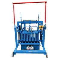 Petite machine mobile de fabrication de briques creuses en ciment sans cuisson, à double alimentation électrique et diesel