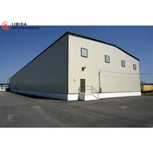 Cheap Steel Structure Industrial Building Large Span Metal Building Material Construction For Hangar Aircraft Workshop Warehouse