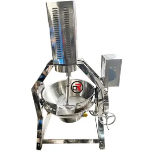 Aço inoxidável industrial inclinação vapor óleo elétrico encamisado cozinhar brew cozinhar misturador máquina
