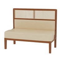Ensemble table et chaises contemporains en cuir pour restaurant, café, bar, hôtel - Mobilier commercial