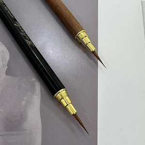 Pinceau à aquarelle Kolinsky pour nail art, manche en bois, multifonction, stylo de peinture en poils d'animaux pour salon de manucure et nail art - Product Image 1