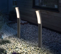 Nouvelle conception moderne, lampe de jardin en aluminium LED résistante aux intempéries, IP65, AC 85-265V, 12W, angle de faisceau de 180°, garantie 3 ans