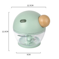 Handmatige plastic knoflook- en vleesmolen, mini huishoudelijke groentesnijder, gember-knoflookhakker, babyvoedselblender, roestvrij staal