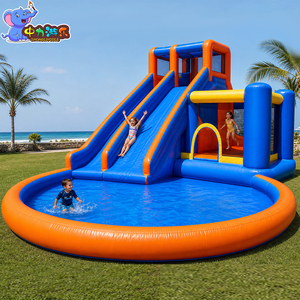 Tobogán Acuático Inflable Comercial <span class=keywords><strong>con</strong></span> <span class=keywords><strong>Piscina</strong></span>, Castillo Acuático Infantil para Exteriores, Ideal para <span class=keywords><strong>Alquiler</strong></span> en Resorts - Product Image 1