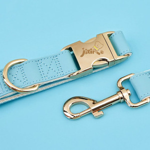 Collares de perro de cuero PU clásicos con logotipo personalizado para perro mediano Collar para niña niño mujer hombre mascota Collar para cachorro - Product Image 4