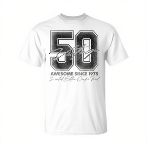 T-shirt vintage per il cinquantesimo compleanno, fantastica dal 1975, edizione limitata - Product Image 2