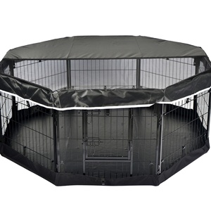 Cubierta Impermeable para Jaula de Perro y Gato con Patrón Sólido, Cierre de Botón, Cubierta Protectora Superior a Prueba de Sol para Interior y Exterior - Product Image 3